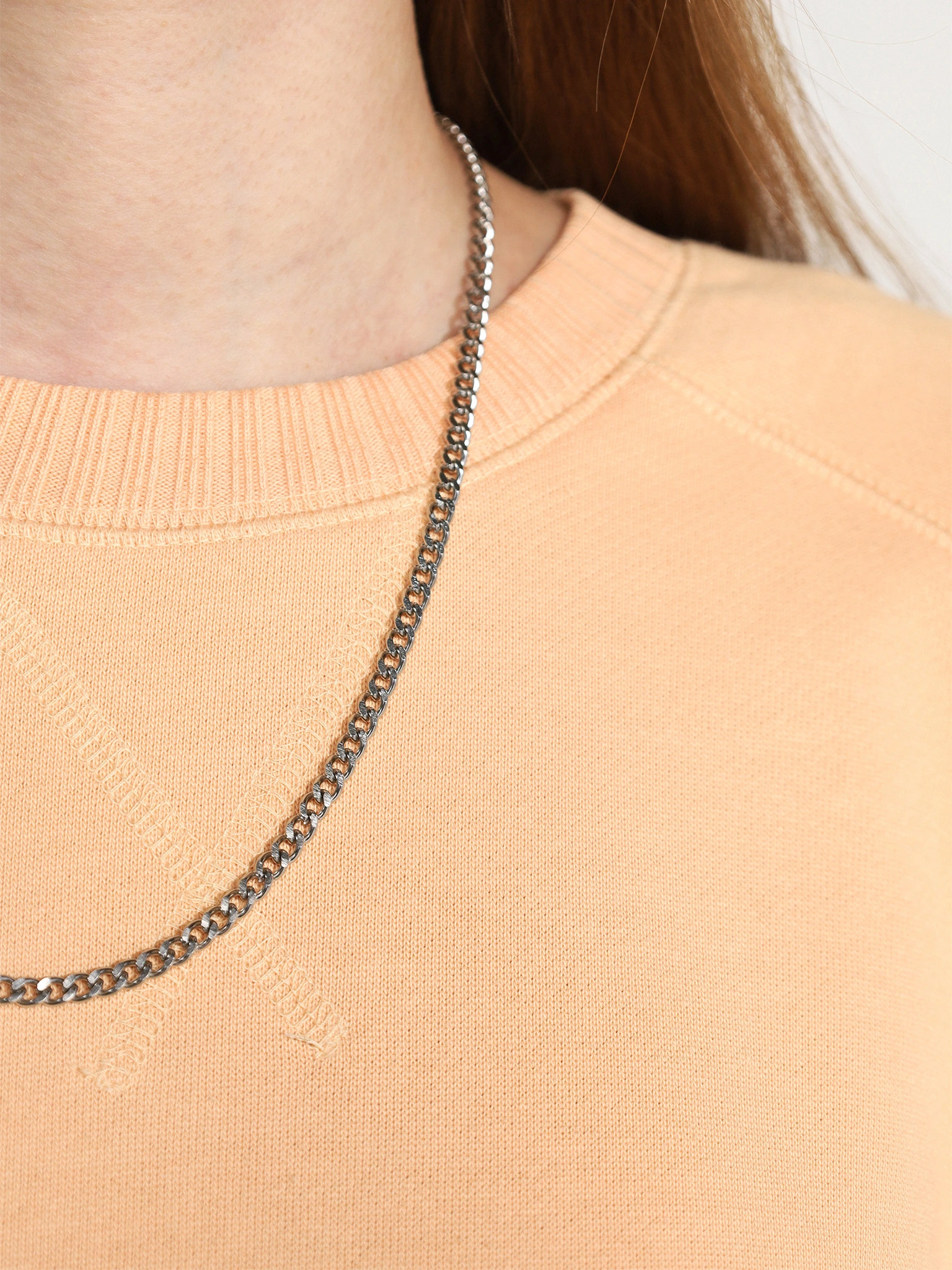 Толстовка светло-оранжевого цвета из хлопка